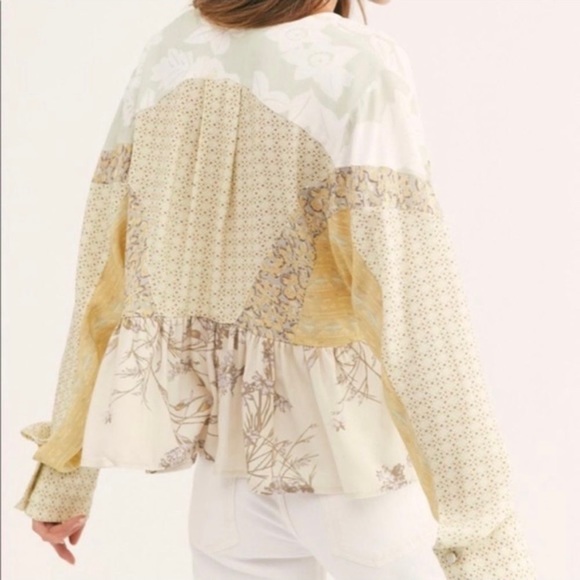 FREE PEOPLE Aloha State of Mind Peplum Blouse - Picture 2 of 11